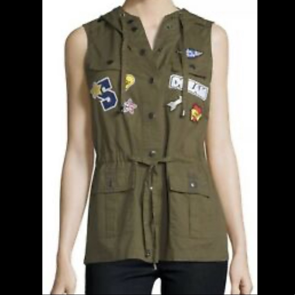 NWT Romeo Juliet Couture Olive Hooded Vest/Jacket